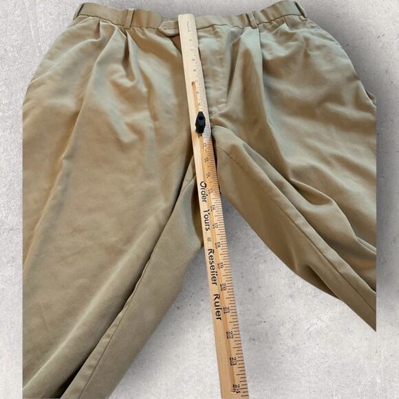 Brooks Brothers 346 Men’s Wool Dress Pants 40 Beige Pleated Cuffed Hem Egypt - Picture 4 of 9